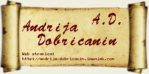 Andrija Dobričanin vizit kartica